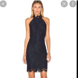 BB Dakota lace halter dress navy